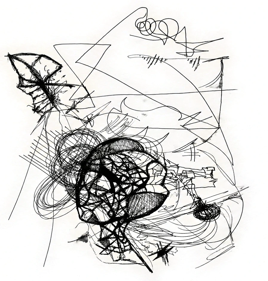 Mateo Robles's 2022 abstract ink drawing